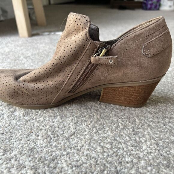 Dr Scholls Never End Ankle Boot Sz 9.5 Brown Camel Perforated - Picture 2 of 11